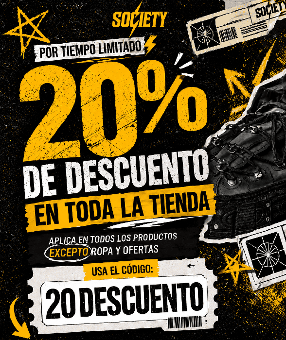 Cupón 20% de descuento Society