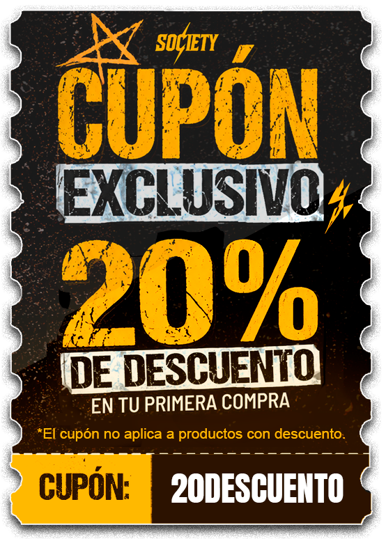 Cupón 20% de descuento Society Versión 3
